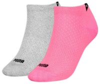 Женские носки Puma Women Mesh Sneaker 2P Pink/Grey Melange Combo, s.35-38
