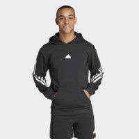 Мужская толстовка Adidas M Fi 3S Hd Black/White, s.L фото №2 — интернет-магазин Desire.md