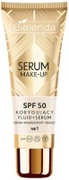 Тональный флюид для лица Bielenda Make-Up Fluid+Serum SPF50 30ml N1