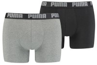 Сhiloţi pentru bărbați Puma Underwear Basic Boxer 2P Dark Grey Melange/Black, s.S imaginea #1 — magazin online Desire.md