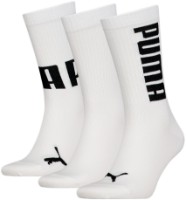Ciorapi pentru bărbați Puma Unisex Big Logo Crew 3P White Combo, s.39-42