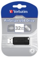 USB Flash Drive Verbatim PinStripe 2.0 16Gb Black (49063)