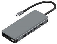 Док-станция WiWU Alpha 12 in 1 Hub Gray
