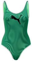 Купальник Puma Swim Women Contour Rib Swimsuit 1P Green/Black, s.M