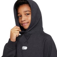 Детская толстовка Nike B Nk Df Athl Flc Po Hoodie Black/Heather Grey/White, s.XS фото №3 — интернет-магазин Desire.md