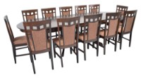 Set masă și scaune Evelin HV-33V Chocolate + 12 Deppa R Chocolate/F-789 Brown