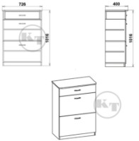 Обувница Компанит ТО-3А Ателье Светлый фото №2 — интернет-магазин Desire.md