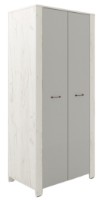 Dulap ML-Mobila Vega №4 2D Stejar Craft Alb/Gri