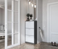 Обувница Magnusplus Brisbane Graphit/White фото №3 — интернет-магазин Desire.md