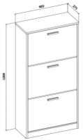 Обувница Magnusplus Brisbane Sonoma Oak/White фото №2 — интернет-магазин Desire.md