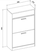 Обувница Magnusplus Sydney Craft Gold Oak/White фото №3 — интернет-магазин Desire.md
