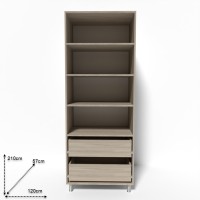 Шкаф Smartex N10 120x57x210cm Дуб Светлый фото №2 — интернет-магазин Desire.md