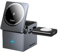 Încărcător Hoco CQ8 Folding 3-in-1 Metal Gray imaginea #2 — magazin online Desire.md