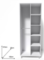 Dulap Smartex N7 100X52x210cm Белый imaginea #2 — magazin online Desire.md