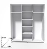 Dulap Smartex N8 180x52x210cm Белый imaginea #2 — magazin online Desire.md