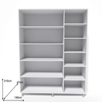 Шкаф Smartex N9 140x47x210cm Белый фото №2 — интернет-магазин Desire.md