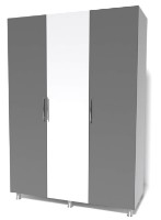 Шкаф Smartex N9 180x47x210cm Белый/Графит фото №1 — интернет-магазин Desire.md