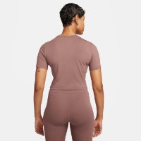 Женская футболка Nike W Nsw Tee Essntl Slim Crp Lbr Smokey Mauve/White, s.S фото №2 — интернет-магазин Desire.md