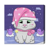 Tablou pe numere Strateg Кот в ночной шляпе со звездами (ES0875)