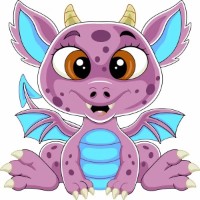 Tablou pe numere Strateg Мультяшный дракошка (ES0852)