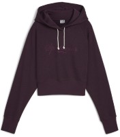 Женская толстовка Puma Classics+ Relaxed Cropped Hoodie Midnight Plum, s.L