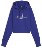 Женская толстовка Puma Classics+ Relaxed Cropped Hoodie Lapis Lazuli, s.M