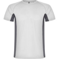 Tricou bărbătesc Roly Shanghai 6595 White/Dark Lead, s.L