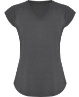 Женская футболка Roly Avus 6658 Heather Ebony, s.L
