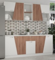 Bucătărie ML-Mobila Бриз 2.0м Alb/Stejar Sonoma