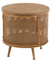 Прикроватная тумба J-Line Round Metal/Wood