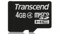 Карта памяти Transcend MicroSDHC 4Gb Class 4 (TS4GUSDC4)