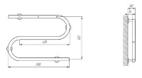 Uscător de prosoape Laris Coil E 25 CK2 500х330 L