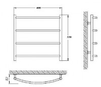 Uscător de prosoape Laris Prime E 400х300 L imaginea #3 — magazin online Desire.md