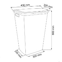 Корзина для белья Curver My Style 55L Maro (216581) фото №4 — интернет-магазин Desire.md