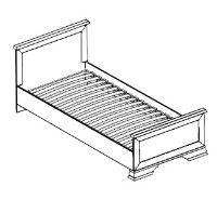 Кровать BRW Kentaki (LOZ/90x200)