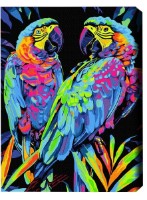 Tablou pe numere Brushme Попугаи в тропиках (BSB0022FC)