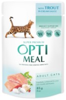 Hrană umedă pentru pisici Optimeal Adult Cats Trout 85g imaginea #1 — magazin online Desire.md