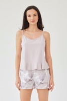 Pijama Ajoure T23617 Truffle/Print Leaf, s.S