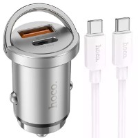 Автомобильная зарядка Hoco NZ10 Handy Silver