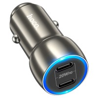Автомобильная зарядка Hoco Z48 Tough 40W Metal Gray