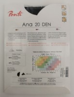 Женские колготки Ponti Ana Black, s.2-S 20 Den фото №2 — интернет-магазин Desire.md