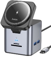 Încărcător Hoco HB49 Effortless 9-in-1 Metal Gray