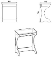 Masa de birou Компанит Юниор Nimfeia Alb imaginea #2 — magazin online Desire.md