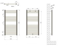 Полотенцесушитель Radiva Flat Haiti 500x1000mm Black Mat фото №3 — интернет-магазин Desire.md