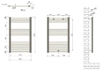 Полотенцесушитель Radiva Flat Haiti 500x800mm Black Mat фото №3 — интернет-магазин Desire.md