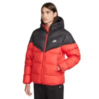 Мужская куртка Nike M Windrunner PrimaLoft Storm-Fit Hooded Puffer Jacket Black/University Red/Sail, s.L