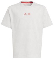 Детская футболка Adidas J Sw Zne T Grey One/White/Bright Red, s.128