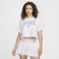Tricou de dame Nike W Nsw Short-Sleeve Cropped Varsity White, s.M
