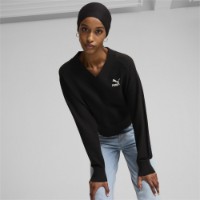 Pulover damă Puma T7 Knitted V-Neck Crew Puma Black, s.M imaginea #2 — magazin online Desire.md