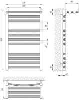 Uscător de prosoape Laris Grand P11 500х900 with shelf imaginea #2 — magazin online Desire.md